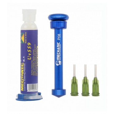 خمیر فلکس سرنگی همراه با سرنگ فلزی Mechanic uv559