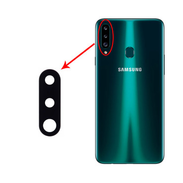 شیشه دوربین Galaxy A20s-A207