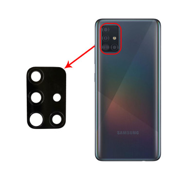 شیشه دوربین Galaxy A51-A515