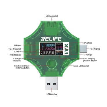 تستر و شوک باتری Relife RL-XA1