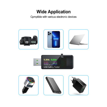 تستر ولتاژ و آمپر USB Safety Tester J7-T