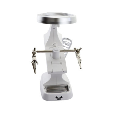 گیره مونتاژ ذره بین دار با پایه هویه Magnifier MG-16129