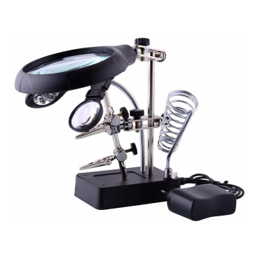 گیره مونتاژ ذره بین دار با پایه هویه Magnifier MG-16129