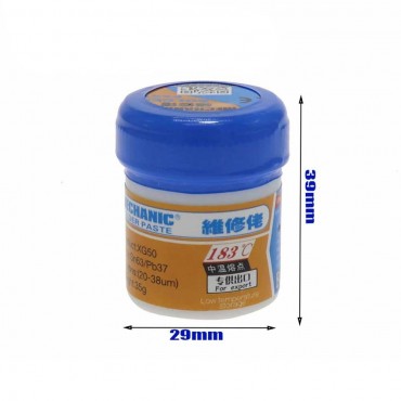 خمیر قلع 35 گرمی با دمای ذوب 183 مکانیک Mechanic XG50